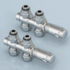 Multiblock-Heizkörperventil mit Thermostat, geeignet für G 1/2" & 15 mm Rohre