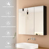 Bad-Spiegelschrank mit 2 Soft-Close-Flügeltüren & kupferfreiem Spiegel, 75–85 × 65 cm