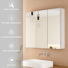 Bad-Spiegelschrank mit 2 Soft-Close-Flügeltüren & kupferfreiem Spiegel, 75–85 × 65 cm
