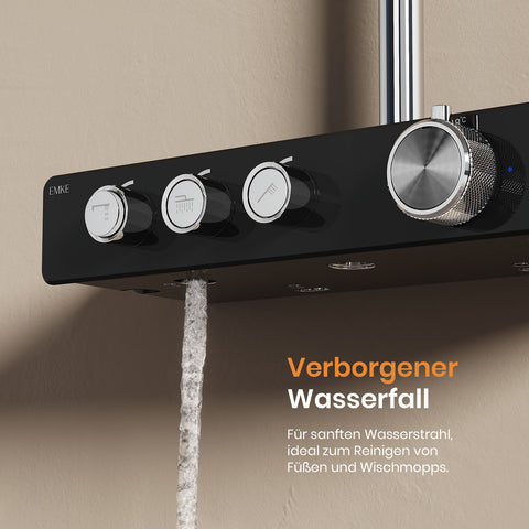 Duschsystem F28 mit Thermostat 3 Strahlarten 35,5 x 40 x 110 cm