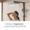 Duschsystem mit Thermostat, Glasablage & 3 Wasserfunktionen
