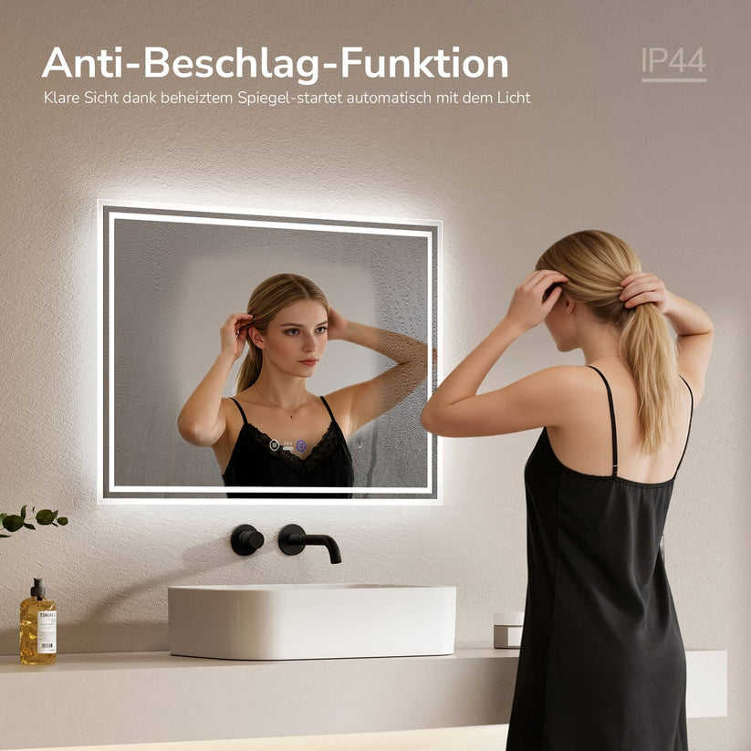 Badezimmerspiegel Dimlite LM04 - 80 x 60 cm / Touch + 3 Farben + Anti-Beschlag + Mit Bewegungssensor - Bild 5