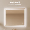 EMKE Badspiegel "LeeMi Ω Pro" 60*80cm mit LED Beleuchtung und Touch Schalter(Schlaue 3-in-1-Touch.)