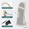 Ganzkörperspiegel mit LED-Beleuchtung & Aluminiumrahmen – dimmbar, 3 Lichtfarben, Stand- & Wandspiegel