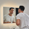 EMKE Badspiegel “LeeMi π Lite” 60*80cm mit 3000K LED Beleuchtung Vertikal/Horizontal Montage