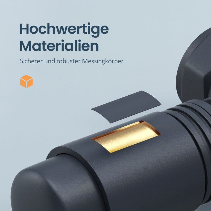 Heizkörperventil mit Thermostat, 7-stufig regelbar, aus Messing - Anthrazit / 1 - Bild 3