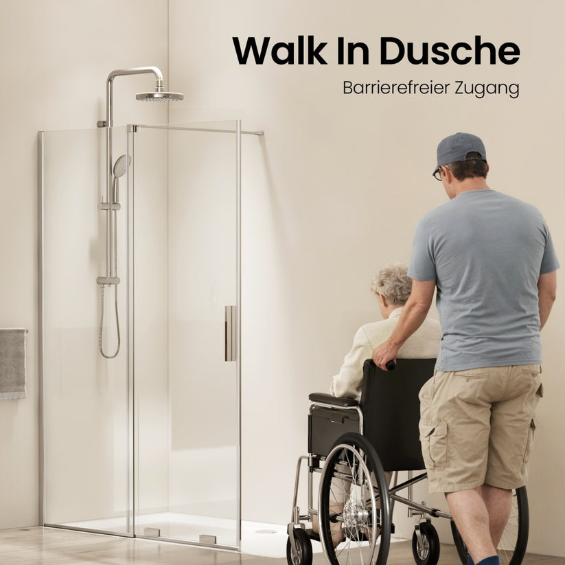 Schiebetür Duschkabine Slidenco WS - Chrom / 120 x 195 cm - Bild 12