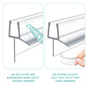 EMKE Schwallschutzleiste S04 Badezimmer, geeignet für 4–6 mm Glas (abreißbare Kante), Schwanzlänge 20 mm, Tropfreflektordichtung, verwendet für 4–6 mm Glas, Material PVC, Farbe klar.