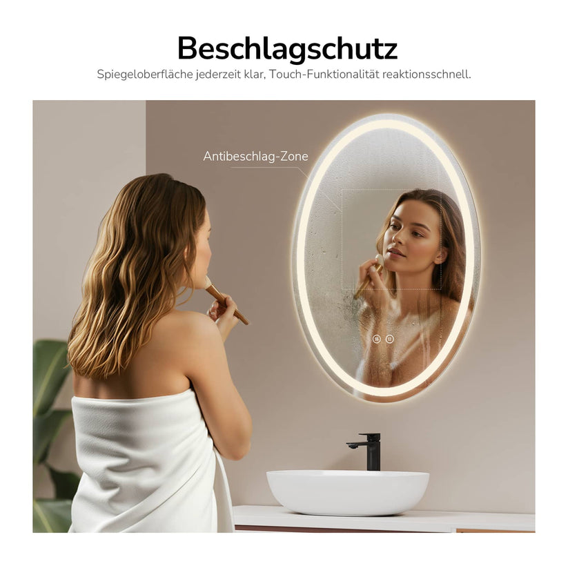 Badezimmerspiegel Glowrim OLM19 - 50 x 70 x 3 cm - Bild 6