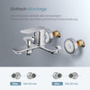 Duscharmatur mit ultra-flachem Auslauf & Wasserspar-Funktion
