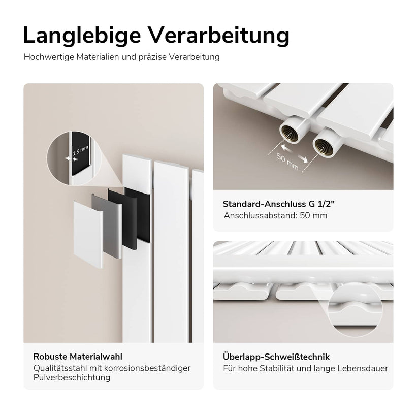 Heizkörper Flatrad FR Vertikal - Weiß / 60 x 30 cm / Einlagig - Bild 50