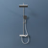 Duschsystem mit Thermostat, Glasablage & umschaltbarer Hand- und Kopfbrause