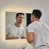EMKE Badezimmerspiegel LED , quadratischer Spiegel , Badezimmer - Wandspiegel , 60 x 80 cm