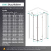 Moderne Duschkabine für den Eckeinbau mit Doppeltür