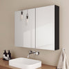 Bad-Spiegelschrank mit 2 Soft-Close-Flügeltüren & kupferfreiem Spiegel, 75–85 × 65 cm