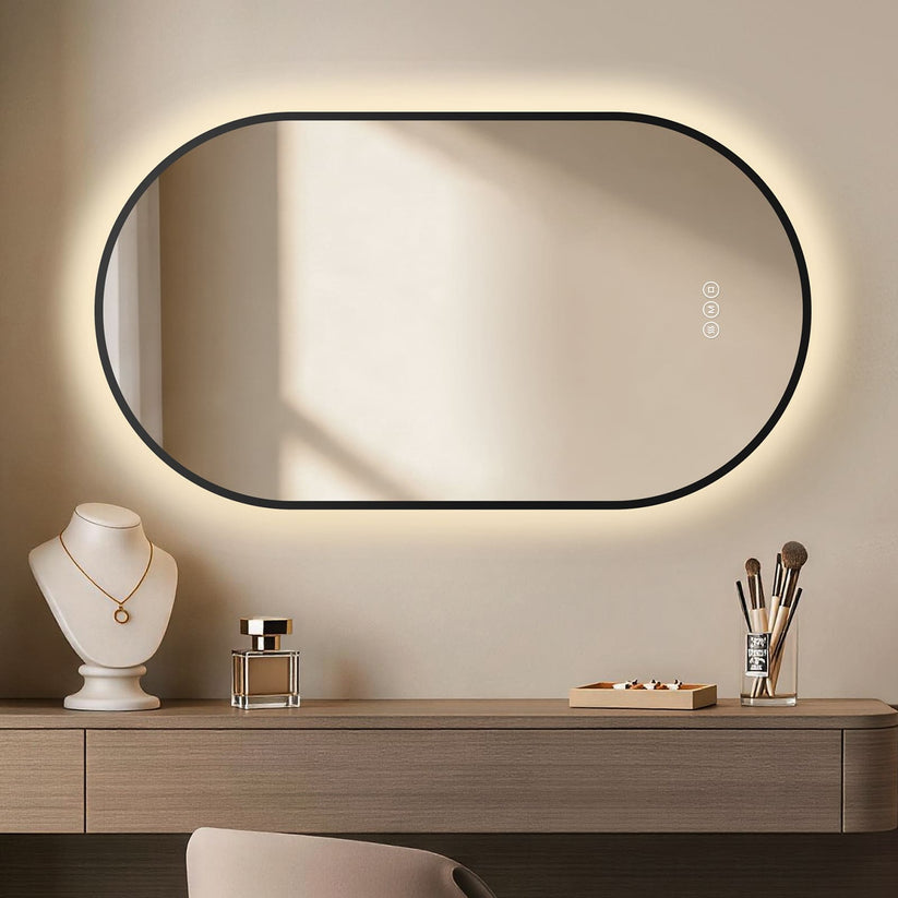 Badezimmerspiegel Glowrim LM37 - 50 × 90 × 2.5 cm / Schwarz - Bild 21