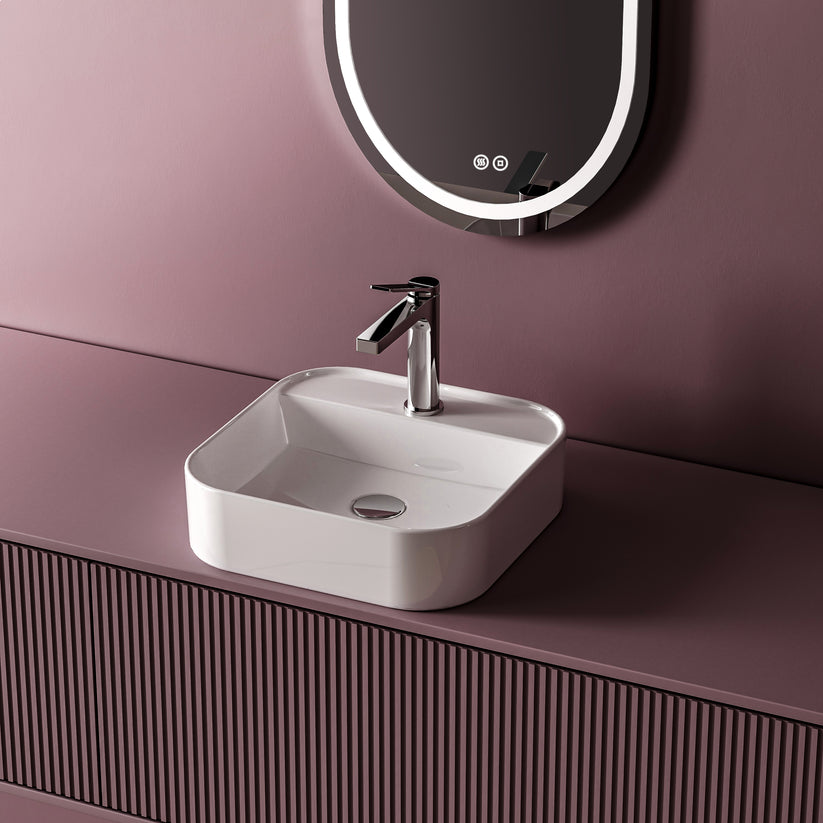 Aufsatzwaschtisch Ceraform CB02 - Weiß / 40 × 40 × 11 cm - Bild 16