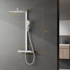 EMKE Duschsystem „F11“ – Thermostat-Duschpaneel mit Glasablage, 3 Strahlarten, Regendusche & Handbrause, 105×40,1×57,3 cm, anthrazit matt