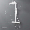 Duschsystem mit Thermostat, Kopf- & Handbrause sowie Glasablage