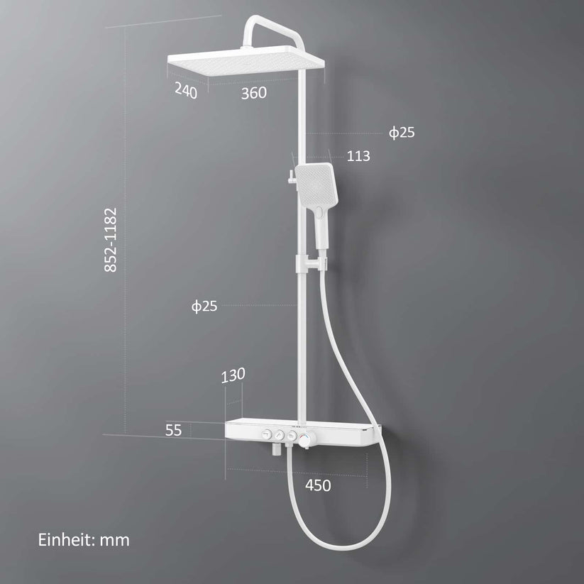 Duschsystem Orbflow F10 - Weiß matt - Bild 23