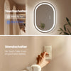 Ovaler LED-Badspiegel mit Touchschalter & Anti-Beschlag-Funktion