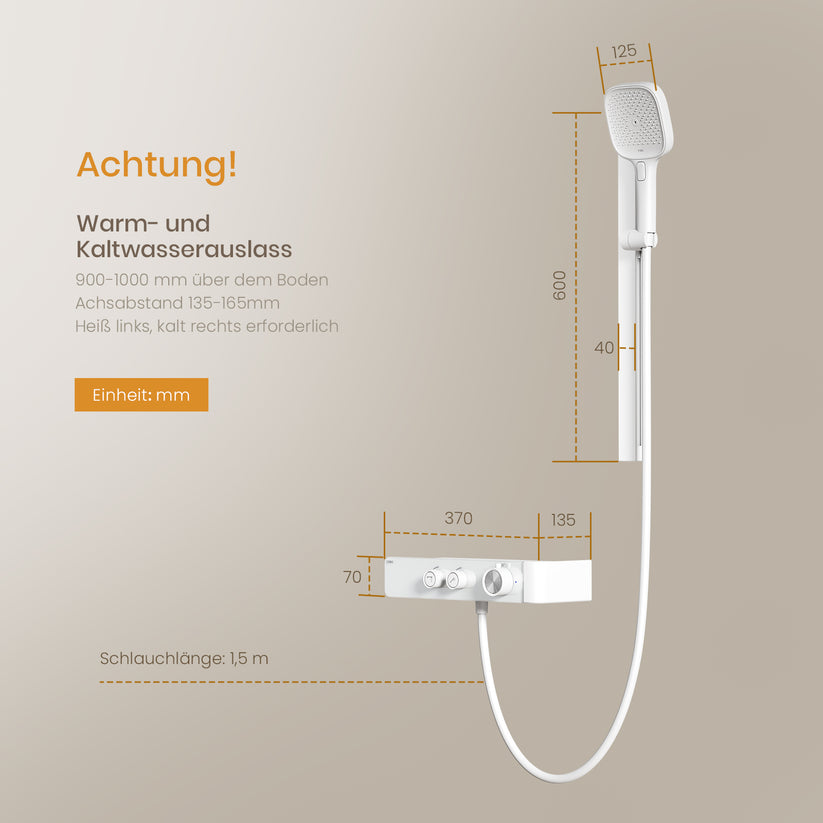 Duschsystem SleeFlow F26 - Weiß - Bild 16