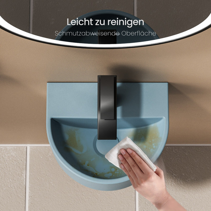 Keramik-Hängewaschbecken CB16 - Graublau matt - Bild 11