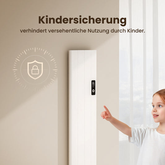 Elektrische Konvektorheizung zur Wandmontage mit WiFi-Steuerung & schneller Aufheizung