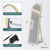 Ganzkörperspiegel mit LED-Beleuchtung & Aluminiumrahmen – dimmbar, 3 Lichtfarben, Stand- & Wandspiegel
