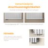 Paneel-Heizkörper mit doppelter Heizfläche zur horizontalen Wandmontage