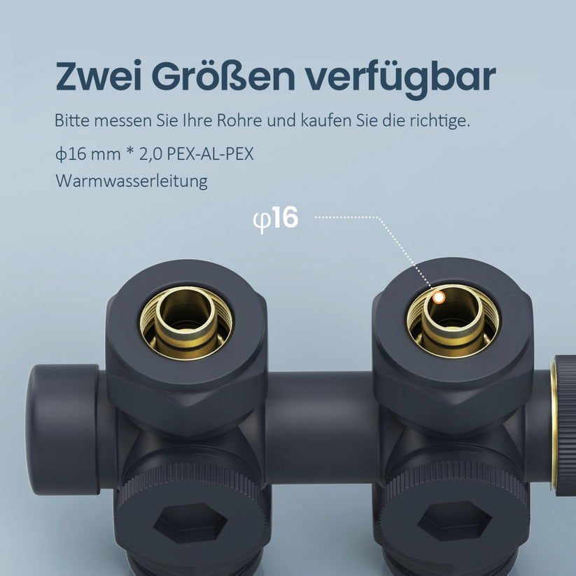 Heizkörperventil mit Thermostat, 7-stufig regelbar, aus Messing - Anthrazit / 1 - Bild 5