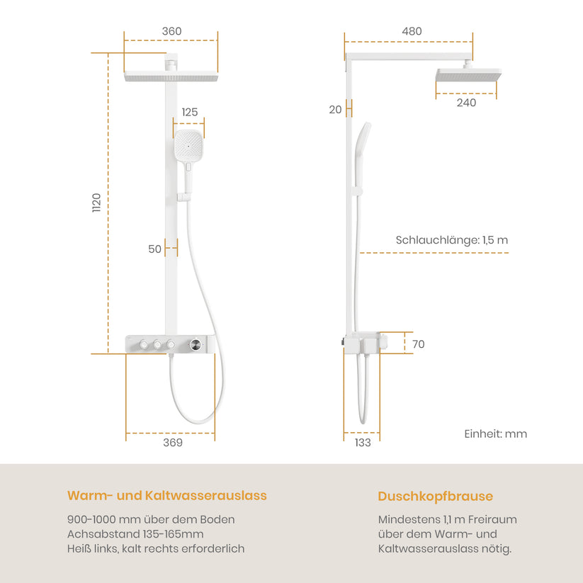 Duschsystem SleeFlow F27 - Weiß - Bild 18