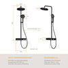 Duschsystem mit Thermostat, Regendusche & 3 Strahlarten