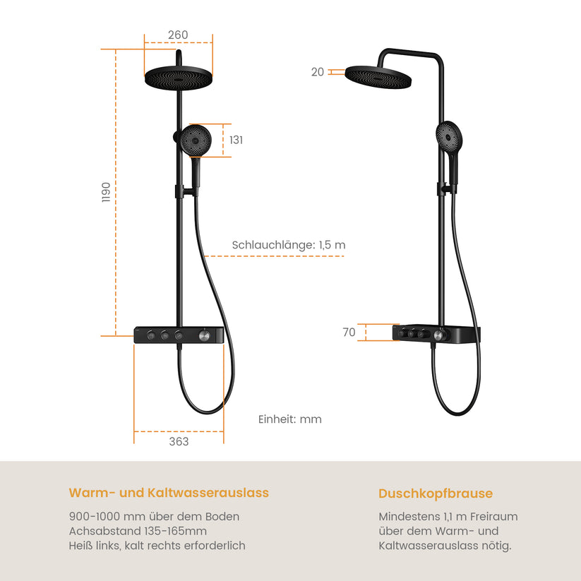 Duschsystem SleeFlow F28 - Schwarz - Bild 18