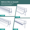 EMKE Schwallschutzleiste S04 Badezimmer, geeignet für 4–6 mm Glas (abreißbare Kante), Schwanzlänge 20 mm, Tropfreflektordichtung, verwendet für 4–6 mm Glas, Material PVC, Farbe klar.