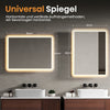 EMKE Badspiegel “LeeMi π Lite” 60*80cm mit 3000K LED Beleuchtung Vertikal/Horizontal Montage