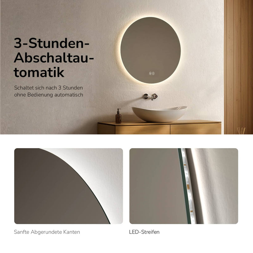 Badezimmerspiegel Glowrim OLM03 - Ohne Anti-Beschlag / 50 cm / 3000/4000/6500 - Bild 7