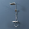 Duschsystem mit Thermostat, Glasablage & umschaltbarer Hand- und Kopfbrause