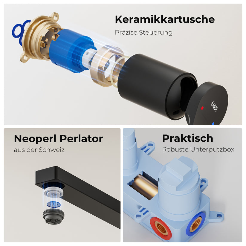 Einhebelmischer Wasserhahn XF22 - Schwarz matt - Bild 6
