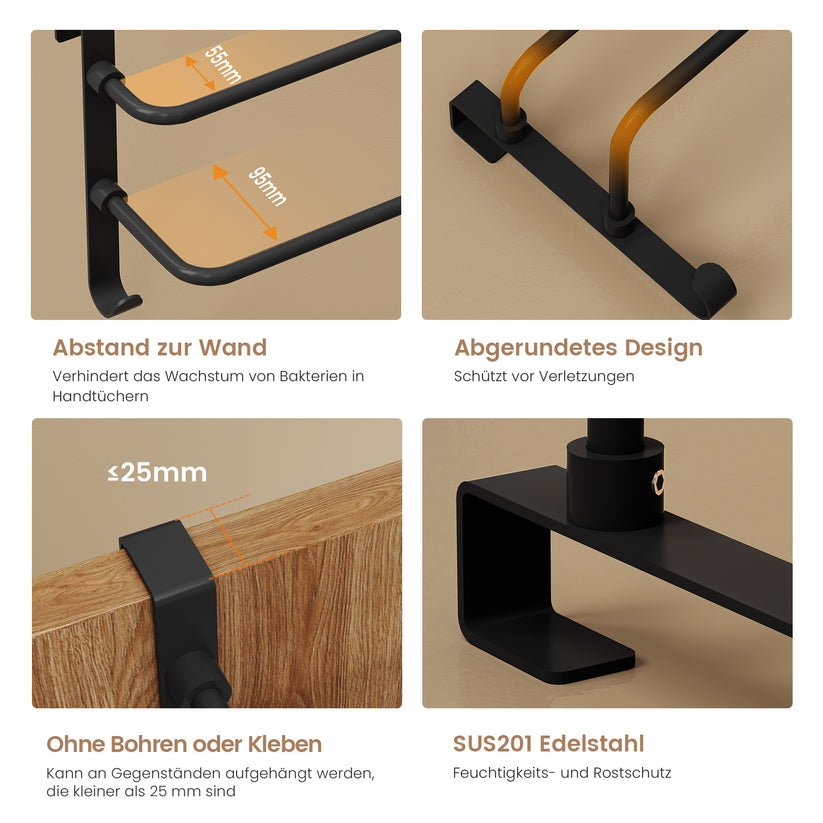 Handtuchhalter B05 - Schwarz - Bild 6