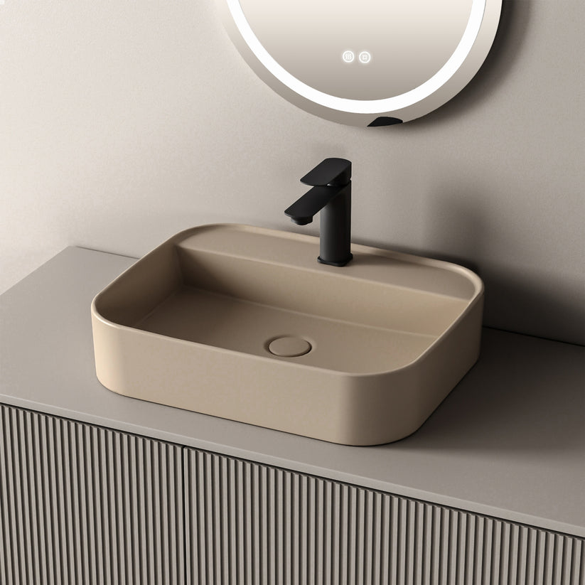 Aufsatzwaschtisch Ceraform CB02 - Beige matt / 60 × 40 × 11 cm - Bild 22