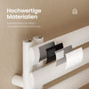 Badheizkörper mit ovalen Rohren und Handtuchhalter