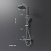 EMKE Duschsystem „F12“ – Thermostat-Duschset mit 260x260 mm Kopfbrause, Handbrause & Einhebelsteuerung, Aufputz, Chrom
