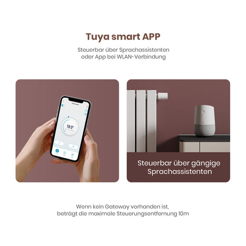 Smarter Heizkörperthermostat RTH2W, über App steuerbar (enthält das Tuya Zigbee 3.0-Gateway)