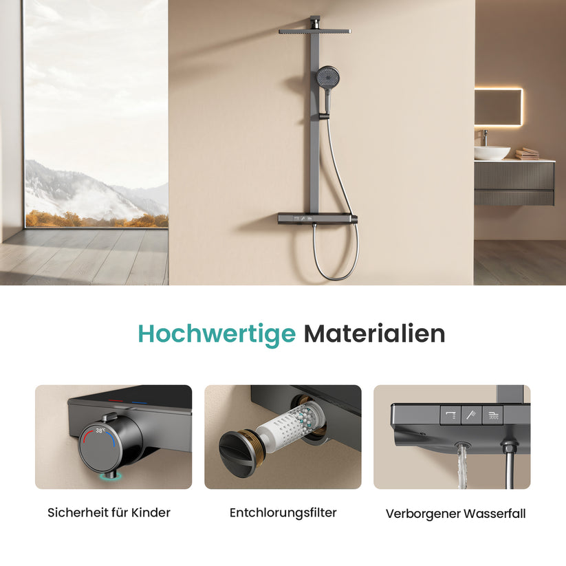 Duschsystem LuxusFIow F11 - Anthrazit - Bild 6