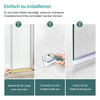 EMKE Schwallschutzleiste S04 Badezimmer, geeignet für 4–6 mm Glas (abreißbare Kante), Schwanzlänge 20 mm, Tropfreflektordichtung, verwendet für 4–6 mm Glas, Material PVC, Farbe klar.