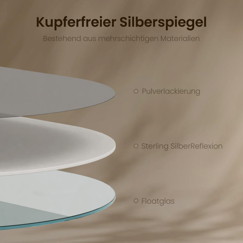 Ovaler Badezimmerspiegel OM17 - 40 x 70 x 1 cm - Bild 7