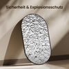 Ovaler Wandspiegel mit kupferfreiem Glas und Aluminiumrahmen
