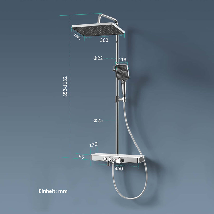 Duschsystem Orbflow F10 - Chrom - Bild 20