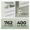 Elektrischer Handtuchheizkörper ESFTR – Flachrohr-Design, einseitig, rein elektrisch, mit Thermostat & Timerfunktion